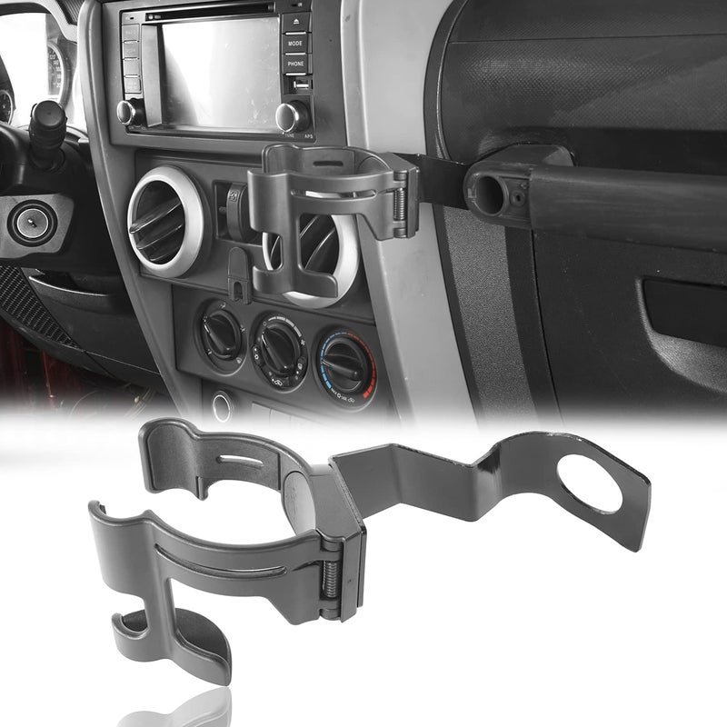 Hooke Road Hooke Road Dash Phone Mount Drink Cup Holder Multi-Function Bracket for 2007-2010 Jeep Wrangler JK & Unlimited - Image 1