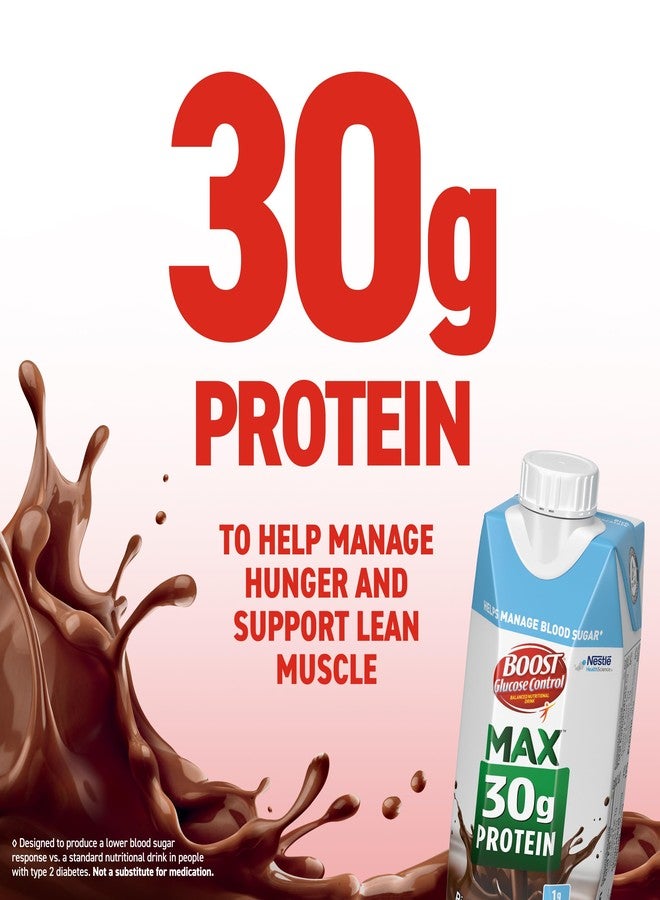 BOOST Glucose Control Max 30g Protein Nutritional Drink, Rich Chocolate, 11 Fl Oz (Pack of 12), Packaging May Vary - Image 4