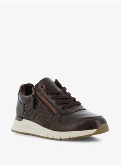 SJ Women's Panelled Lace-Up Low Ankle Sneakers  - Image 1