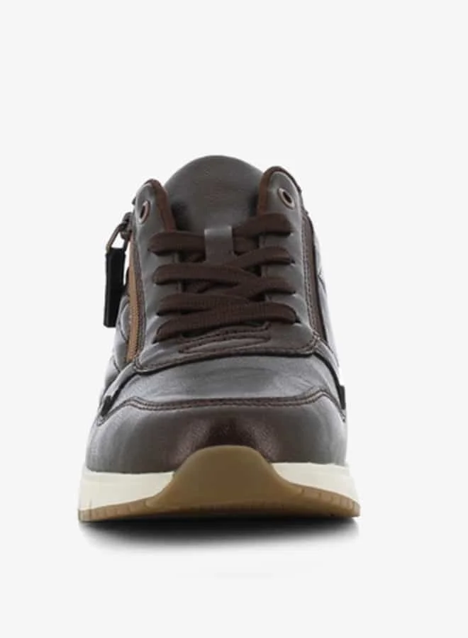 اس جي Women's Panelled Lace-Up Low Ankle Sneakers