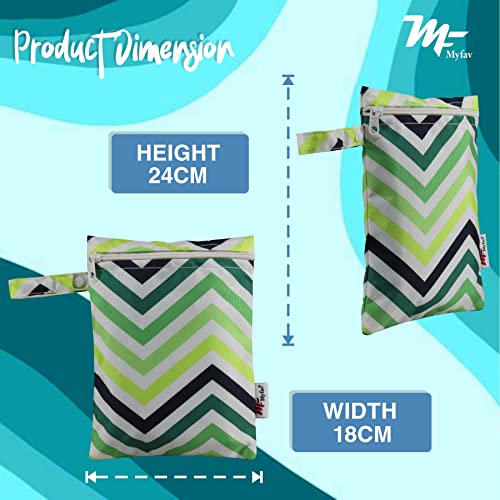 Myfav MY FAV Waterproof Wet Bag | Washable & Reusable Storage Pouch | Wet & Dry Organizer for Travel; Beach; Pool; Stroller; Diapers; Dirty Gym Clothes; Wet Swimsuits & Toiletries-Pack of 3 - Image 4