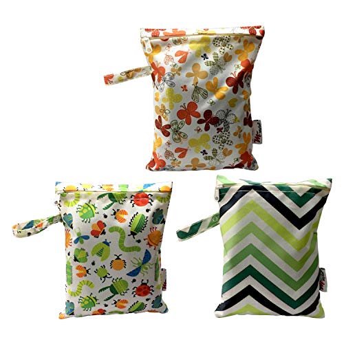 Myfav MY FAV Waterproof Wet Bag | Washable & Reusable Storage Pouch | Wet & Dry Organizer for Travel; Beach; Pool; Stroller; Diapers; Dirty Gym Clothes; Wet Swimsuits & Toiletries-Pack of 3 - Image 1