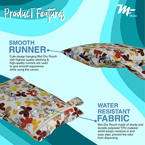 Myfav MY FAV Waterproof Wet Bag | Washable & Reusable Storage Pouch | Wet & Dry Organizer for Travel; Beach; Pool; Stroller; Diapers; Dirty Gym Clothes; Wet Swimsuits & Toiletries-Pack of 3 - Image 5