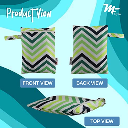 Myfav MY FAV Waterproof Wet Bag | Washable & Reusable Storage Pouch | Wet & Dry Organizer for Travel; Beach; Pool; Stroller; Diapers; Dirty Gym Clothes; Wet Swimsuits & Toiletries-Pack of 3 - Image 3