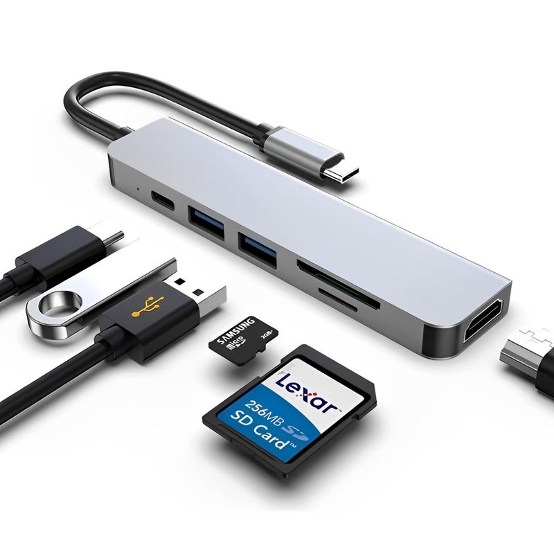 Mindorlen USB C Docking Station HDMI to USB c Adapter for Monitor USBC Hub HDMI Dongle for Laptop Micro SD Card Reader usbc Dock for Chromebook usbc to USB Adapter Multiport for MacBook pro - Image 2