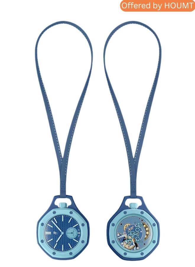 Pocket Watch for Men and Women, Featuring a Colorful Octagonal Design, Quartz Movement Casual Style Necklace Watch Gift