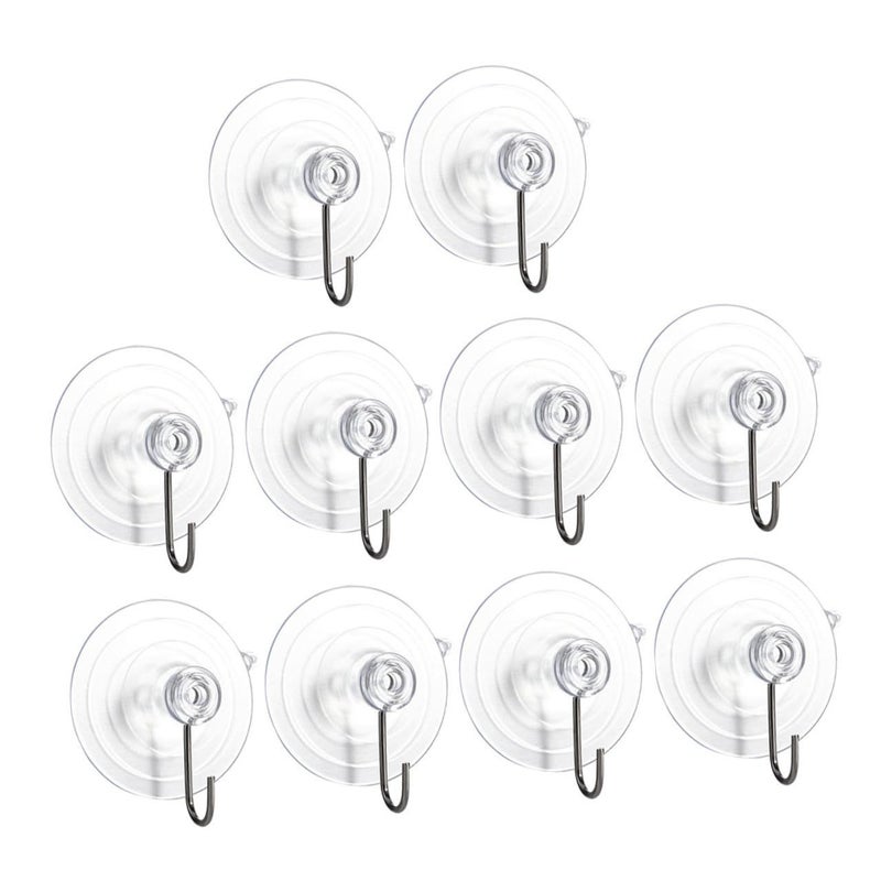 10pcs PVC Suction Cup Hooks Multipurpose Home Storage for Kitchen Bathroom Window - Image 2