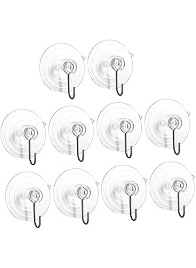 10pcs PVC Suction Cup Hooks Multipurpose Home Storage for Kitchen Bathroom Window - Image 1