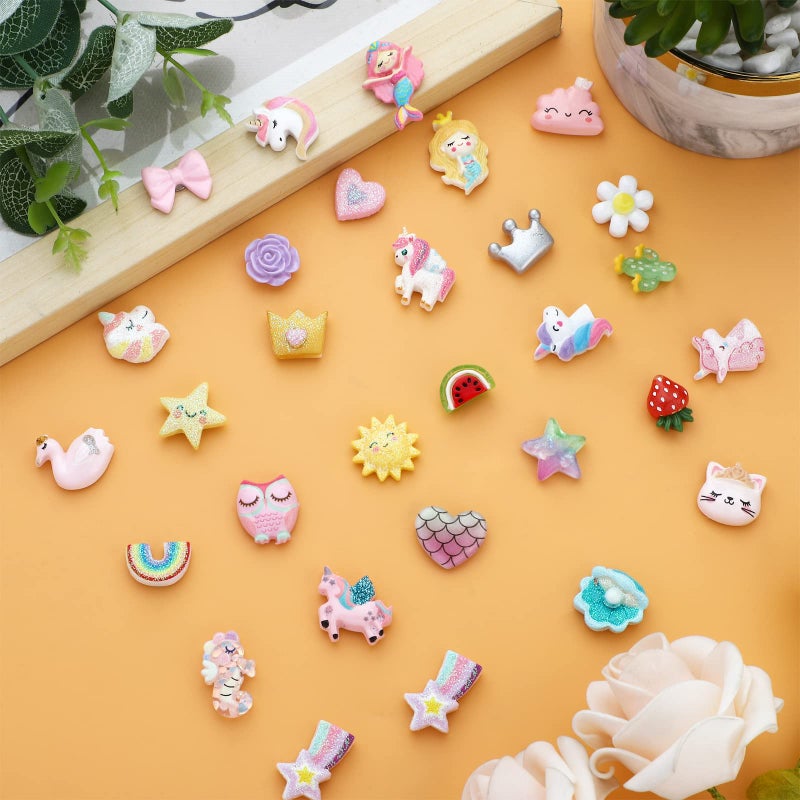NEWITIN 30 Pairs Magnetic Stud Earrings for Girls Clip on Earrings Hypoallergenic Earrings Non Piercing Girls Earrings Cute Magnetic Earrings for Kids Women - Image 3