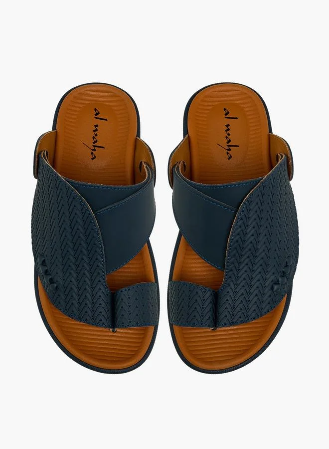 Al Waha Boys Toe Loop Detail Leather Arabic Sandals