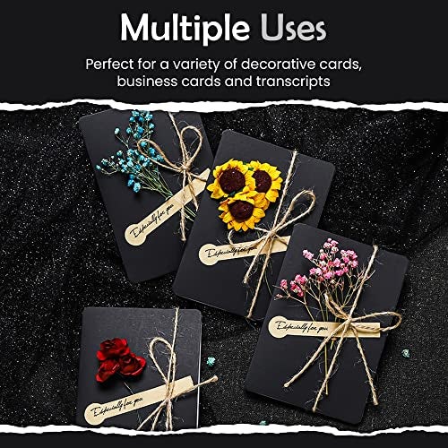 SANZIX 30 Sheets Black Cardstock Paper 8.5 x 11 80lb/216 GSM Heavyweight Printer Paper for DIY Cards, Scrapbook, Calligraphy | Card Stock for Drawing, Invitations, Menus & Halloween Decorations - Image 5