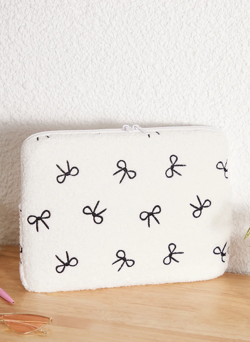 Ginger Bow Detail Laptop Case