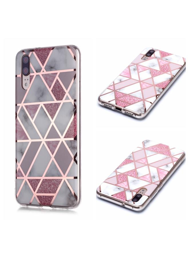 اس-توب جراب لهاتف Huawei P20 بتصميم رخامي ناعم من مادة TPU - Image 1