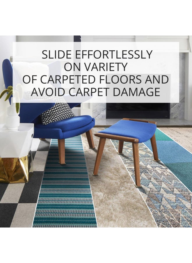 X-Protector X-PROTECTOR Chair Sliders 24 pcs 2" Furniture Sliders for Carpet Self-Adhesive Furniture Moving Pads Premium Chair Leg Floor Protectors Slide Effortlessly with Chair Pads & Protect Floors!  - Image 3