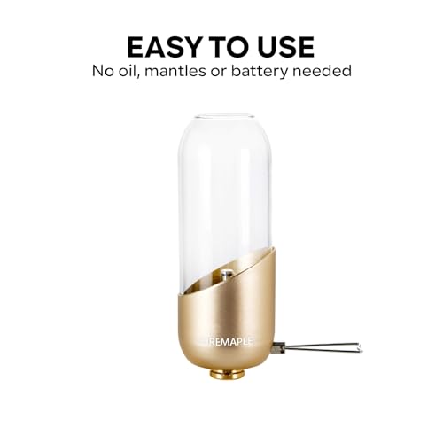 Fire-Maple Orange Camping Lantern Glass, Steel & Aluminum | Propane or Isobutane Fuel Canister Beautiful Lights | NO Mantles Needed | Propane Lanterns for Camping, Emergency Essential - Image 2