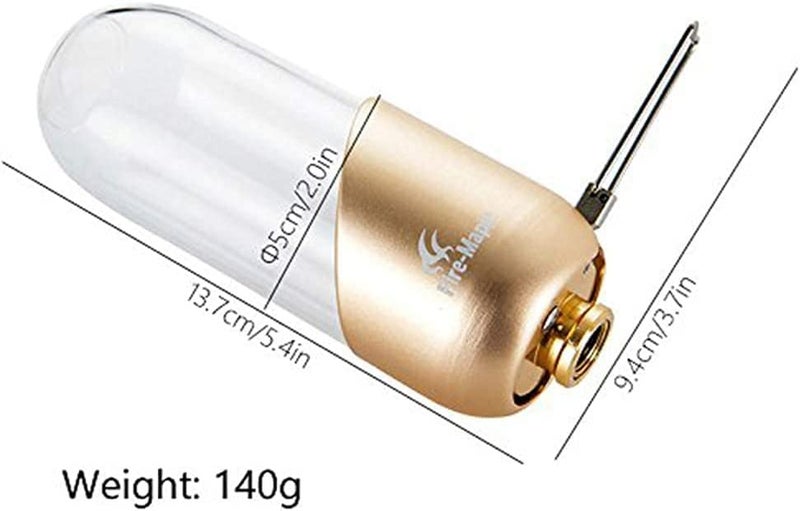 Fire-Maple Orange Camping Lantern Glass, Steel & Aluminum | Propane or Isobutane Fuel Canister Beautiful Lights | NO Mantles Needed | Propane Lanterns for Camping, Emergency Essential - Image 3