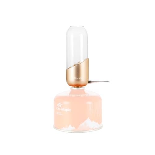 Fire-Maple Orange Camping Lantern Glass, Steel & Aluminum | Propane or Isobutane Fuel Canister Beautiful Lights | NO Mantles Needed | Propane Lanterns for Camping, Emergency Essential - Image 1