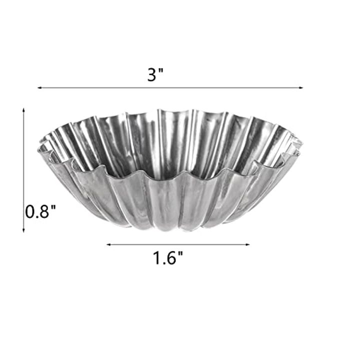Dicunoy 100 PCS Egg Tart Molds for Baking, 3" Mini Tart Pie Pan, Aluminum Brioche Mold, Resuable Ensaymada Molder Filipino, Brioche Tins Mould for Tart Shells, Cupcakes, Mini Cake, Pudding, Muffin - Image 2