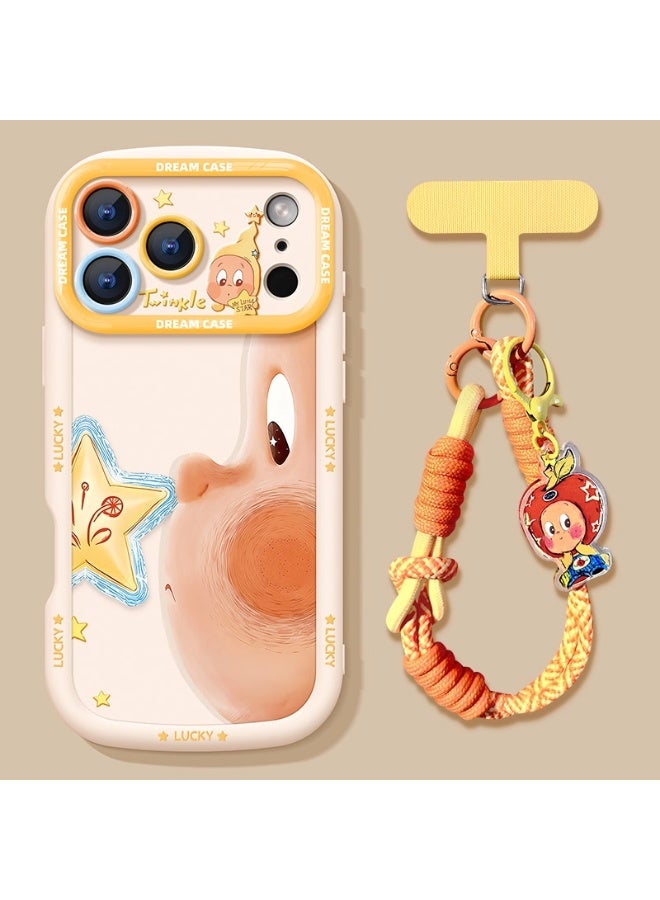 olayks iphone 17 Pro Max Case Cover With Lanyard, Cartoon Characters, Cute Star Doll Patterns, Anti Slip Dustproof Anti Drop, Soft Silicone Material, Mobile Accessories,For Women And Girl - Image 1
