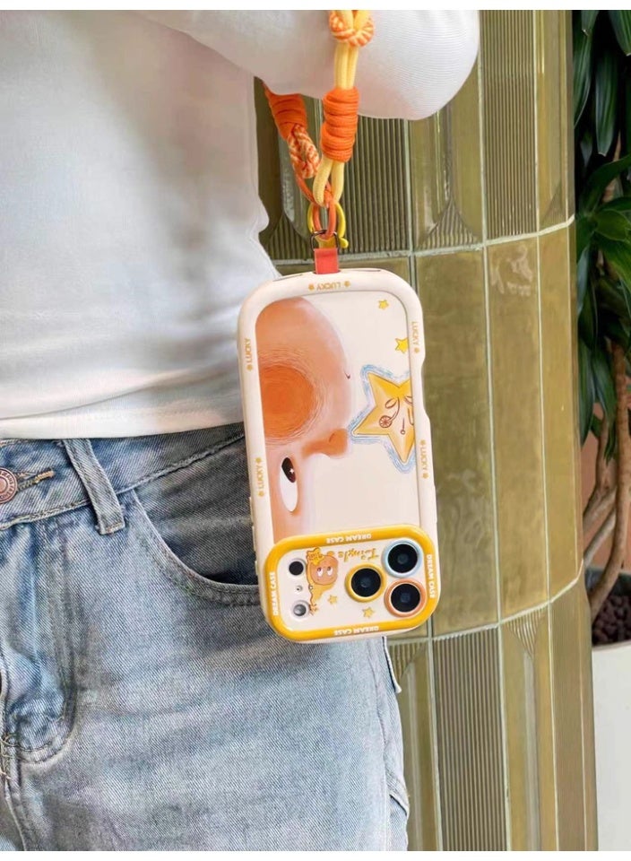 olayks iphone 17 Pro Max Case Cover With Lanyard, Cartoon Characters, Cute Star Doll Patterns, Anti Slip Dustproof Anti Drop, Soft Silicone Material, Mobile Accessories,For Women And Girl - Image 4