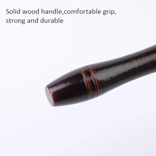 Mnuizu 26mm Leather Roller Tool, Leather Press Edge Roller with Wooden Handle, Edge Creaser for Leathered Craft (Black) - Image 4