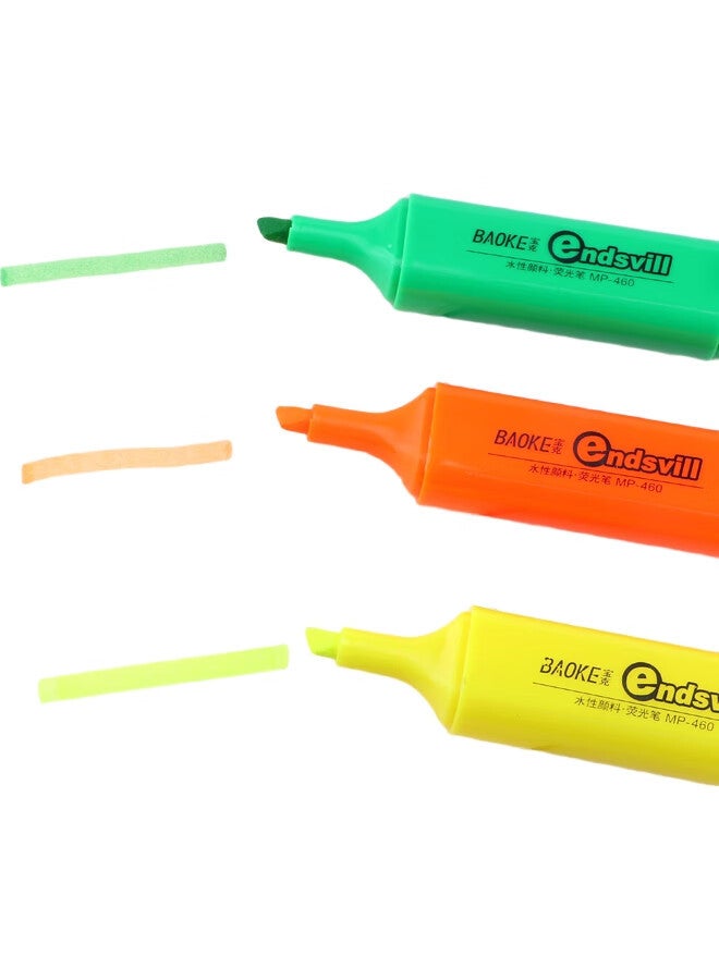 Baoke 3Mp460 3-Color Highlighter Marking Pen, Water-Based Marker, Random Color, 1 Card/3 Pens - Image 3