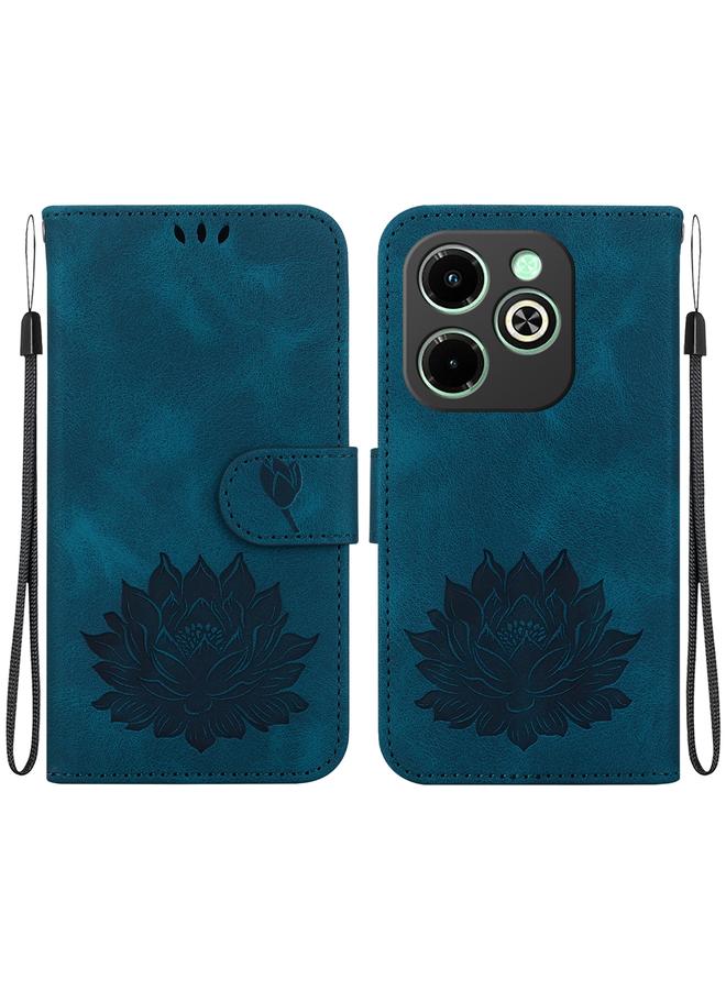 اس-توب جراب لهاتف Infinix Smart 8 / Smart 8 HD جراب هاتف من الجلد المنقوش بنقشة لوتس - Image 1