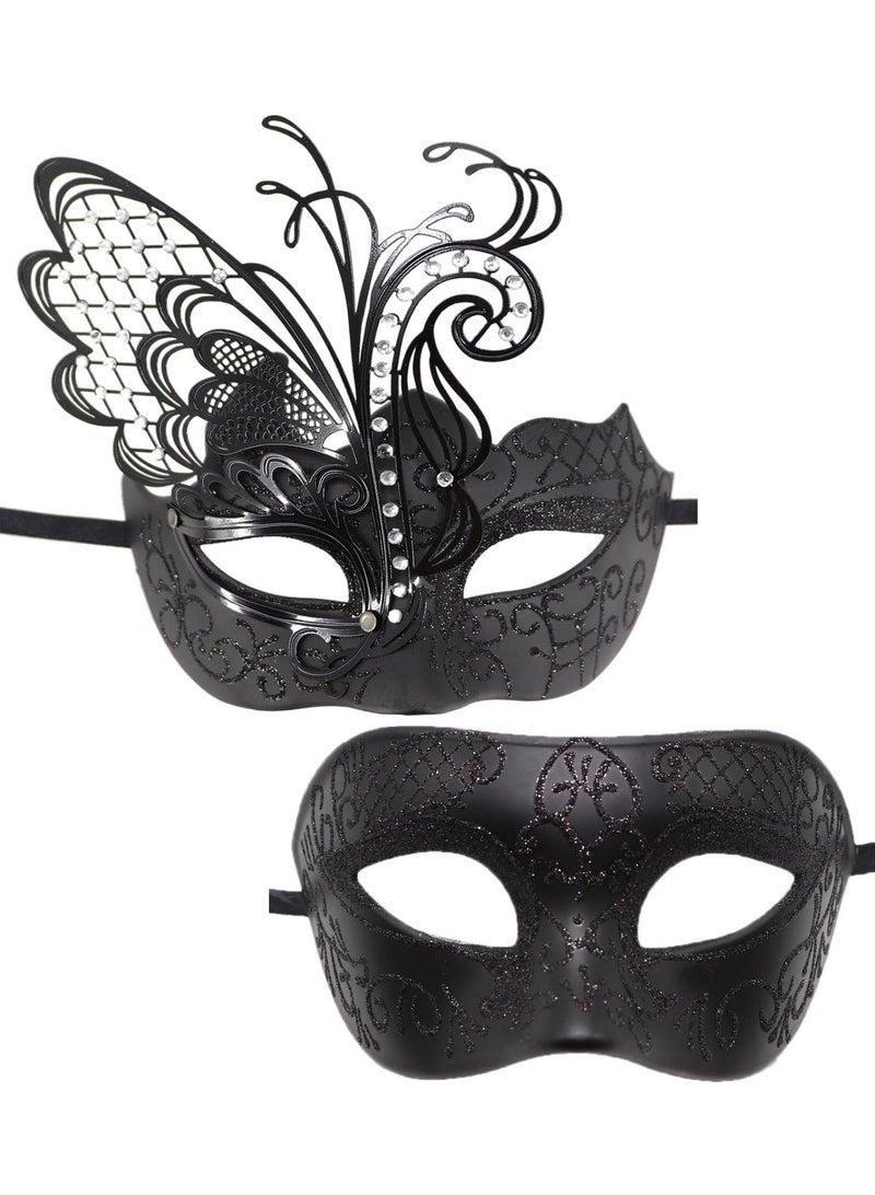 general Mysterious Venetian Couple Mask Butterfly Lady Masquerade Party Mask Evening Prom Ball Mask Bar Costumes Accessory - Image 1
