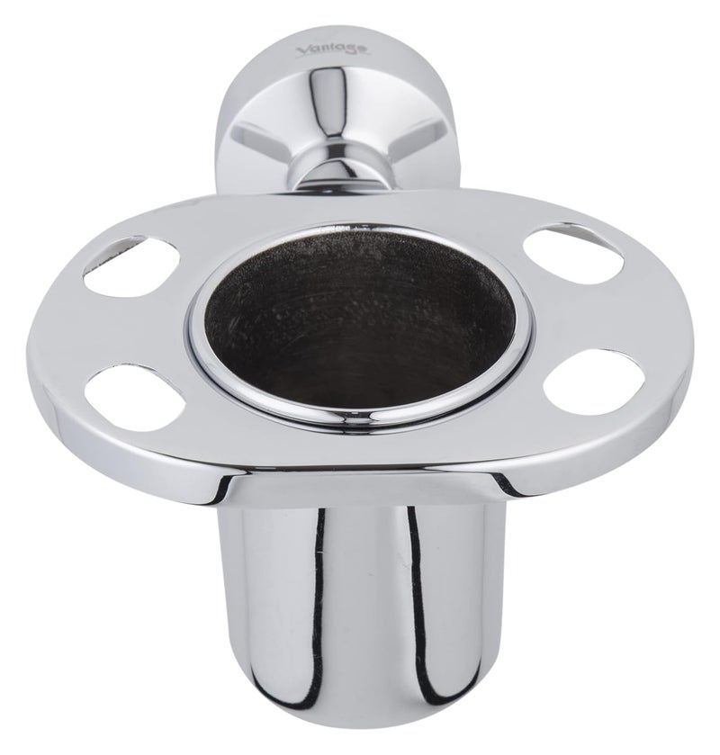 Vantage VCO18002 Tumbler Wall Mount 100 Brass Holder With Corrosion Resistant Design For Bathroom Kitchen Other Settings - Image 1