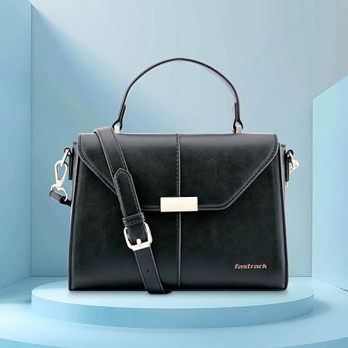 Fastrack Structured Satchel | Faux-Leather Women's Handbags | Satchel for Casual Carry - Image 3