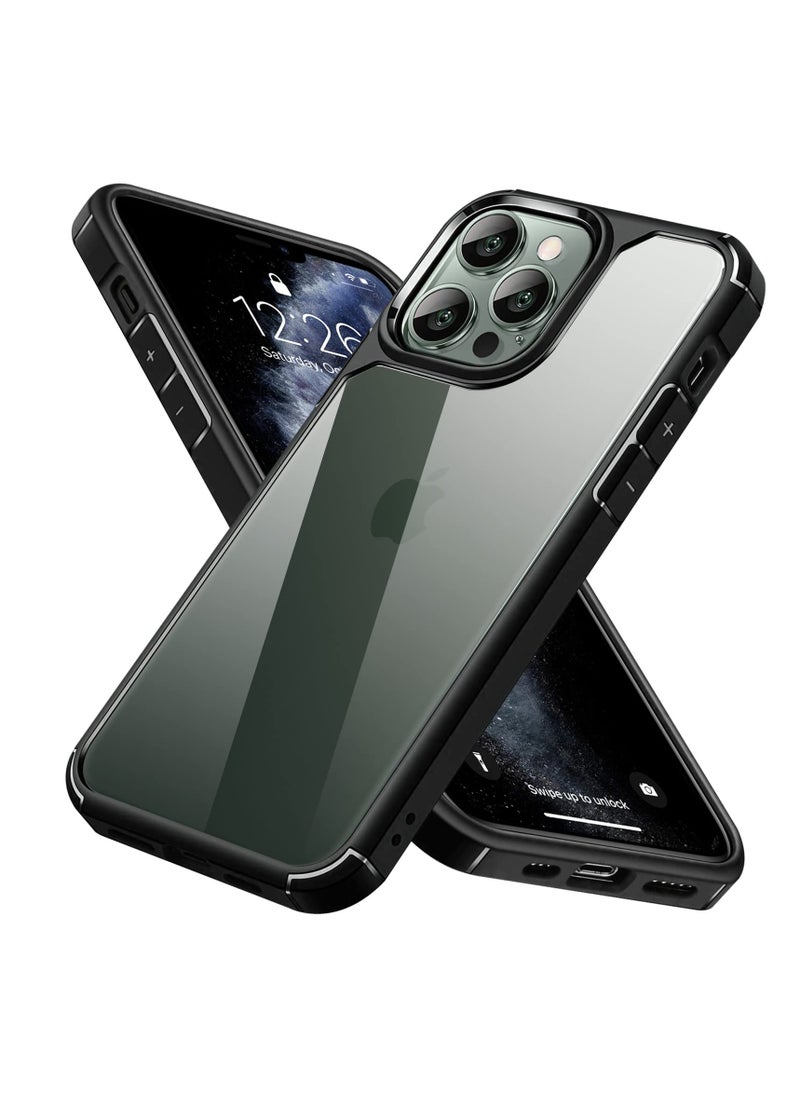 INFOSUN - For iPhone 11 Pro Case Clear Cover Ultra Thin Silicone Shockproof Hard Back Cases Transparent Protective Slim Phone Case for Apple iPhone 11 Pro 5.8 inch - Black - Image 1