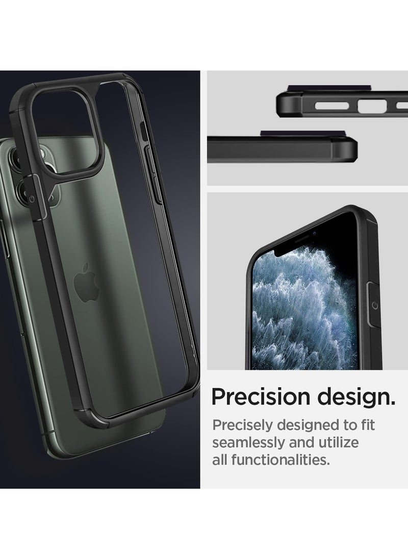 INFOSUN - For iPhone 11 Pro Case Clear Cover Ultra Thin Silicone Shockproof Hard Back Cases Transparent Protective Slim Phone Case for Apple iPhone 11 Pro 5.8 inch - Black - Image 1
