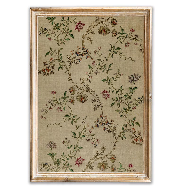 SHEWANT ART Vintage Botanical Wall Art Decor Antique Floral Canvas Wall Art Neutral Flower Prints Poster Vintage Farmhouse Pictures Painting Aesthetic Floral Artwork for Living Room Bedroom, 16"X24" Unframed - Image 1