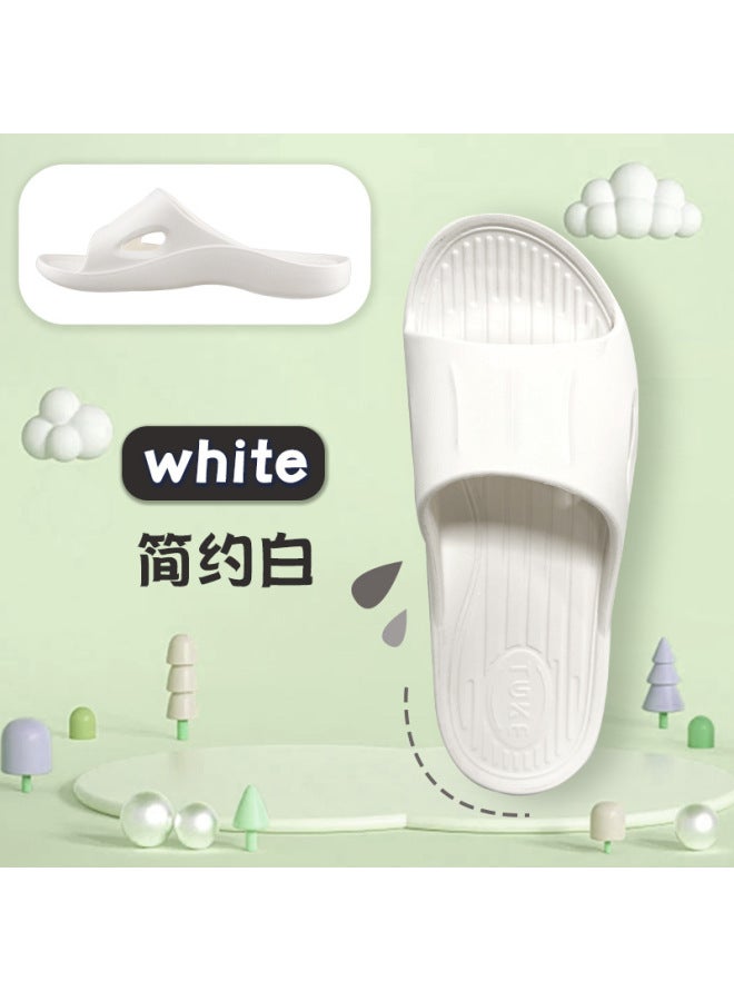 Taiwan Foot Arch Support Slippers Women's Household Men's Summer Anti-slip Deodorant Home Bathing Flat Foot Correction White