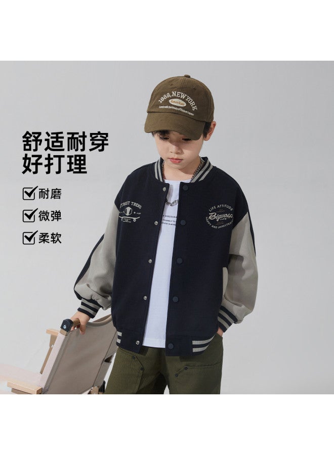 Bumblebee Boys' Autumn Jacket, Kids' Baseball Jacket, Trendy Boys' Windbreaker For Fall And Spring, Outerwear For Big Boys - Image 4
