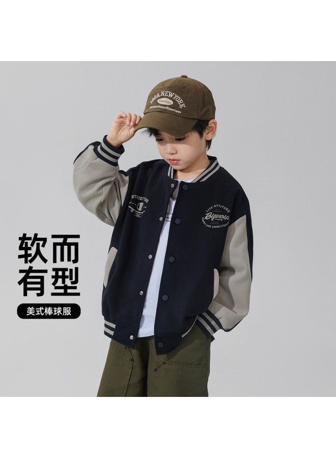 Bumblebee Boys' Autumn Jacket, Kids' Baseball Jacket, Trendy Boys' Windbreaker For Fall And Spring, Outerwear For Big Boys - Image 3