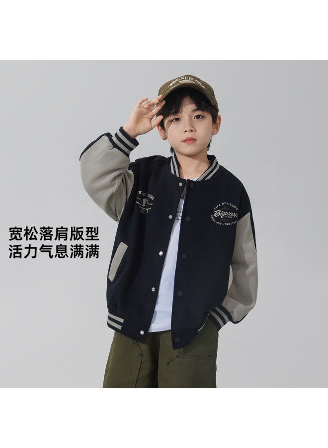 Bumblebee Boys' Autumn Jacket, Kids' Baseball Jacket, Trendy Boys' Windbreaker For Fall And Spring, Outerwear For Big Boys - Image 5