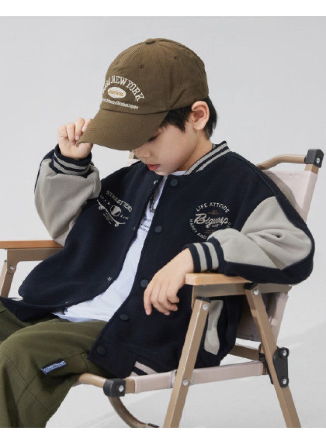 Bumblebee Boys' Autumn Jacket, Kids' Baseball Jacket, Trendy Boys' Windbreaker For Fall And Spring, Outerwear For Big Boys - Image 1