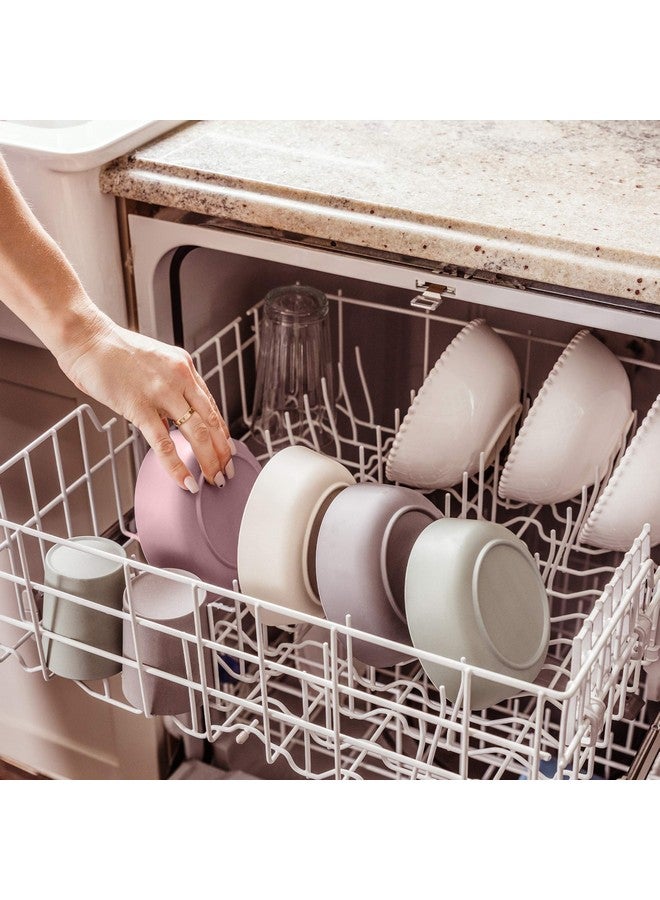 وي سبراوت أوعية طعام للأطفال من الخيزران من WeeSprout، مجموعة من أربعة أوعية طعام للأطفال، سعة 15 أونصة، مناسبة للحبوب وبقايا الطعام والوجبات الخفيفة، آمنة للاستخدام في غسالة الأطباق (وردي، أخضر، رمادي، وبيج) - Image 4