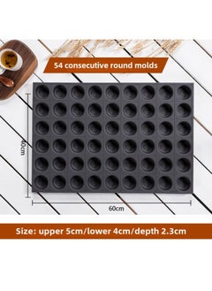 Generic Kindergarten Non-stick Chicken Cake Mold 40*60 Animal Baking Tray Commercial Oven Anhydrous Crispy Bear Paw-Specifications:54 Consecutive Round Molds  - Image 1