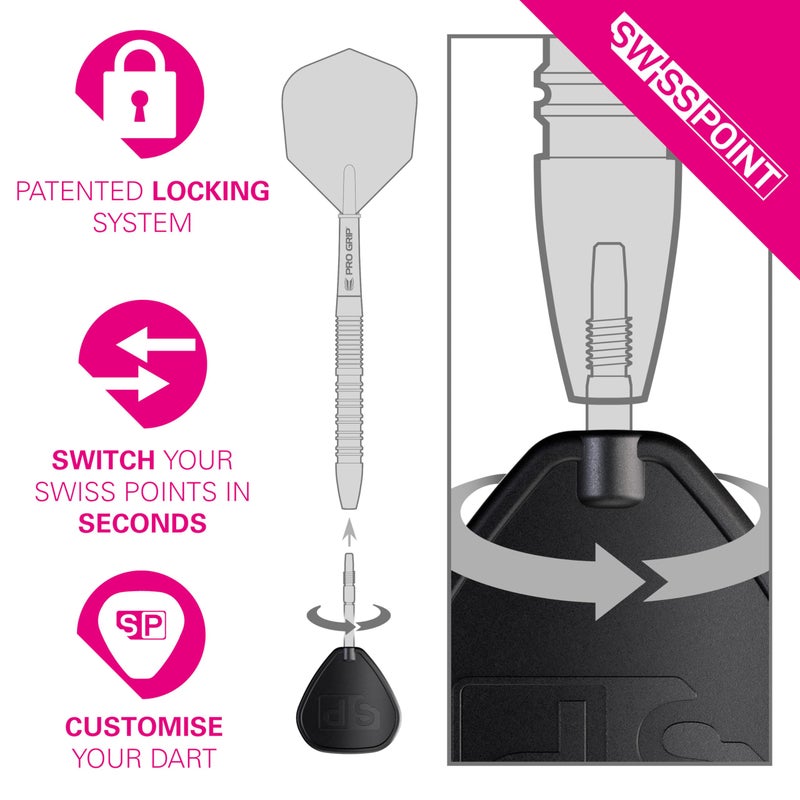 Target Darts Swiss Point Tool â€“ Dart Points Removal, Repointing Pocket Tool, Steel Tip Darts Point Changer Tool, Interchangeable Dart Swiss Points, SP Tool (Pack of 1) - Image 2