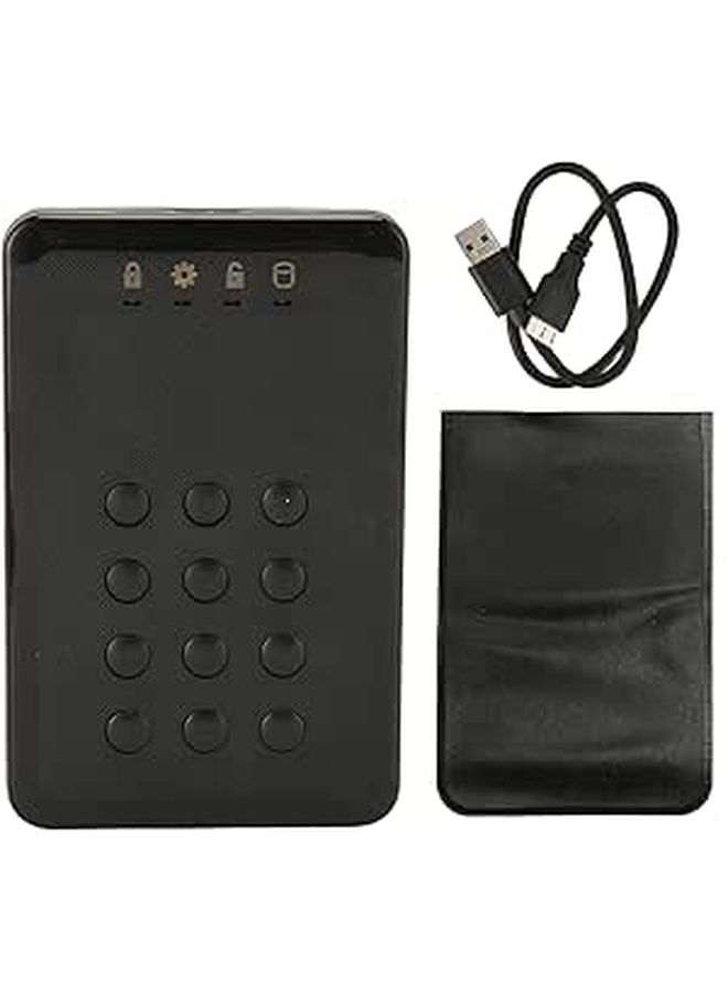 Encrypted Hard Drive Enclosure 3TB USB 3.0 5 Gbps SATA III Password Protection Hardware Encryption Black Compatible with Windows 7 8 10 and OS X - Image 1