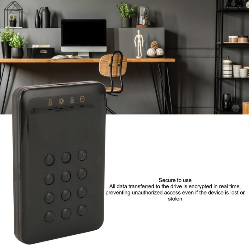Encrypted Hard Drive Enclosure 3TB USB 3.0 5 Gbps SATA III Password Protection Hardware Encryption Black Compatible with Windows 7 8 10 and OS X - Image 4