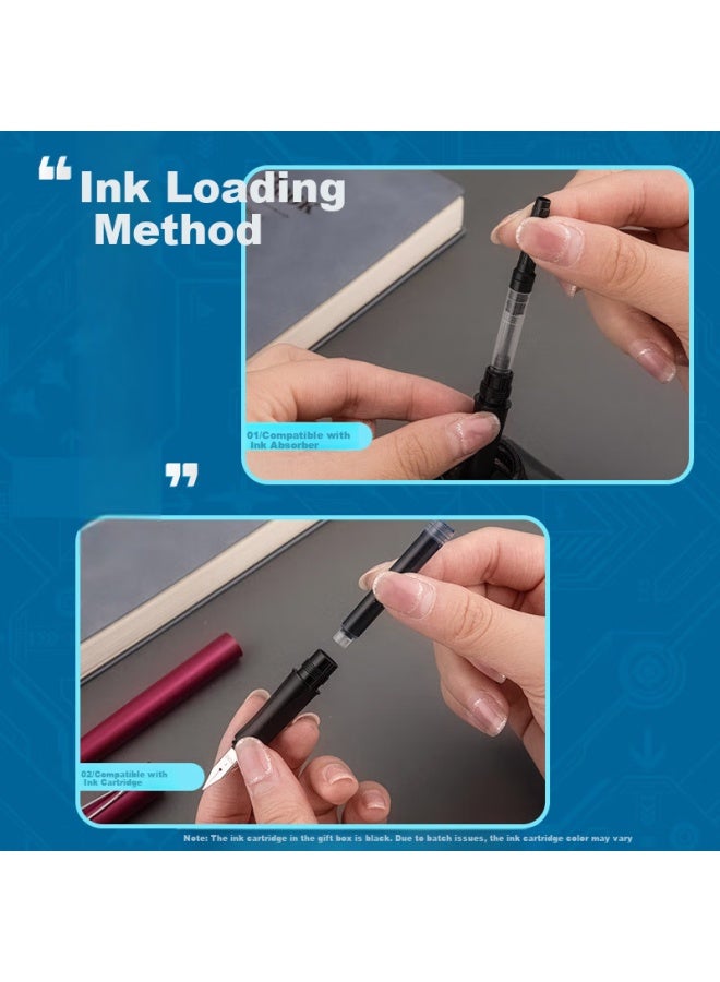 Hero Fountain Pen Aircraft Carrier Panda Elementary School Iridium Pen Third Grade Children's Correct Posture Signature Pen Calligraphy Pen Ink Pen Blue Ef Nib - Image 3