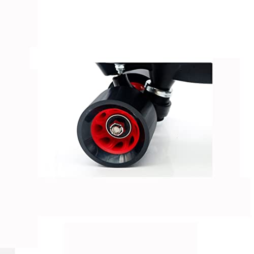 SzBlaZe 8 Pack 58mmx39mm Roller Skate Wheels 95A Quad Skate Wheels with Bearings for Outdoor Double Row Skating or Skateboard Accessories (Balck) - Image 4