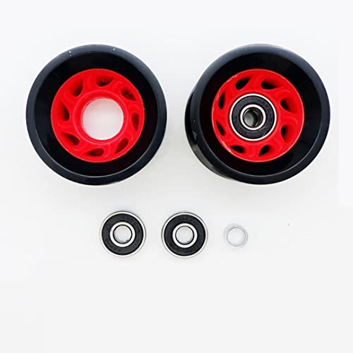 SzBlaZe 8 Pack 58mmx39mm Roller Skate Wheels 95A Quad Skate Wheels with Bearings for Outdoor Double Row Skating or Skateboard Accessories (Balck) - Image 2