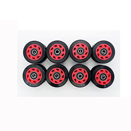 SzBlaZe 8 Pack 58mmx39mm Roller Skate Wheels 95A Quad Skate Wheels with Bearings for Outdoor Double Row Skating or Skateboard Accessories (Balck) - Image 3