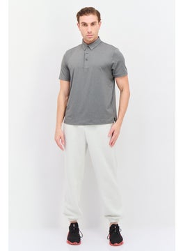 Van Heusen Men Regular Fit Plain Short Sleeves Polo Shirt, Light Grey  - Image 4