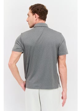 Van Heusen Men Regular Fit Plain Short Sleeves Polo Shirt, Light Grey  - Image 3