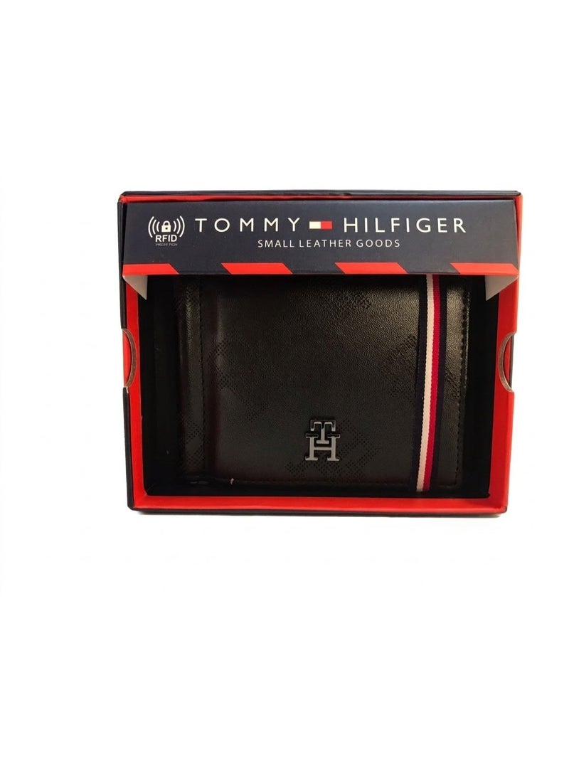 Hilfiger Denim Tommy Hilfiger black genuine leather men's wallet - Image 3